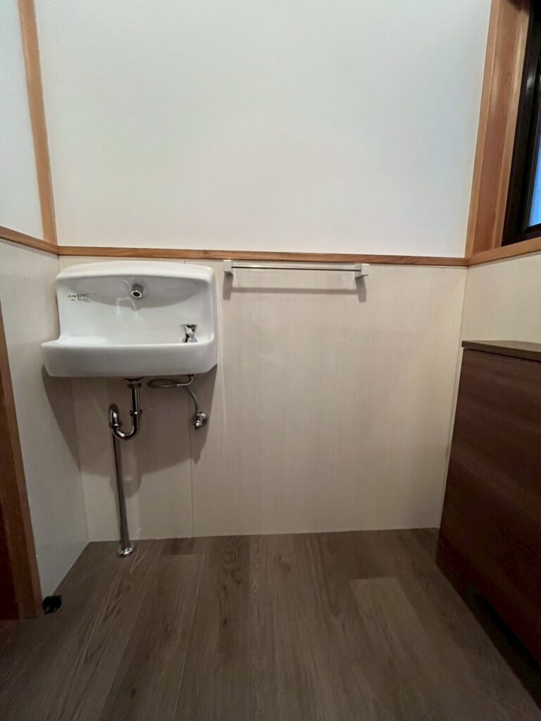 新設した手洗い器